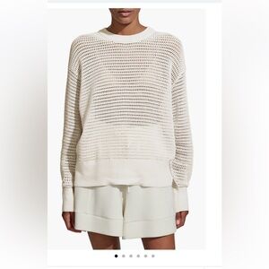 Varley Kershaw Crewneck Size Small Color Egret